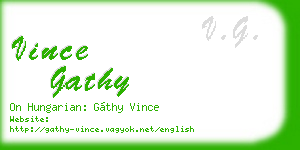 vince gathy business card