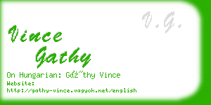 vince gathy business card